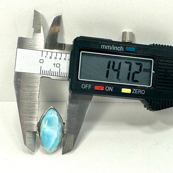 NWOT - Designer D’Joy Larimar Ring - Rhodium Plated 925 Sterling Silver -… - Picture 7 of 8